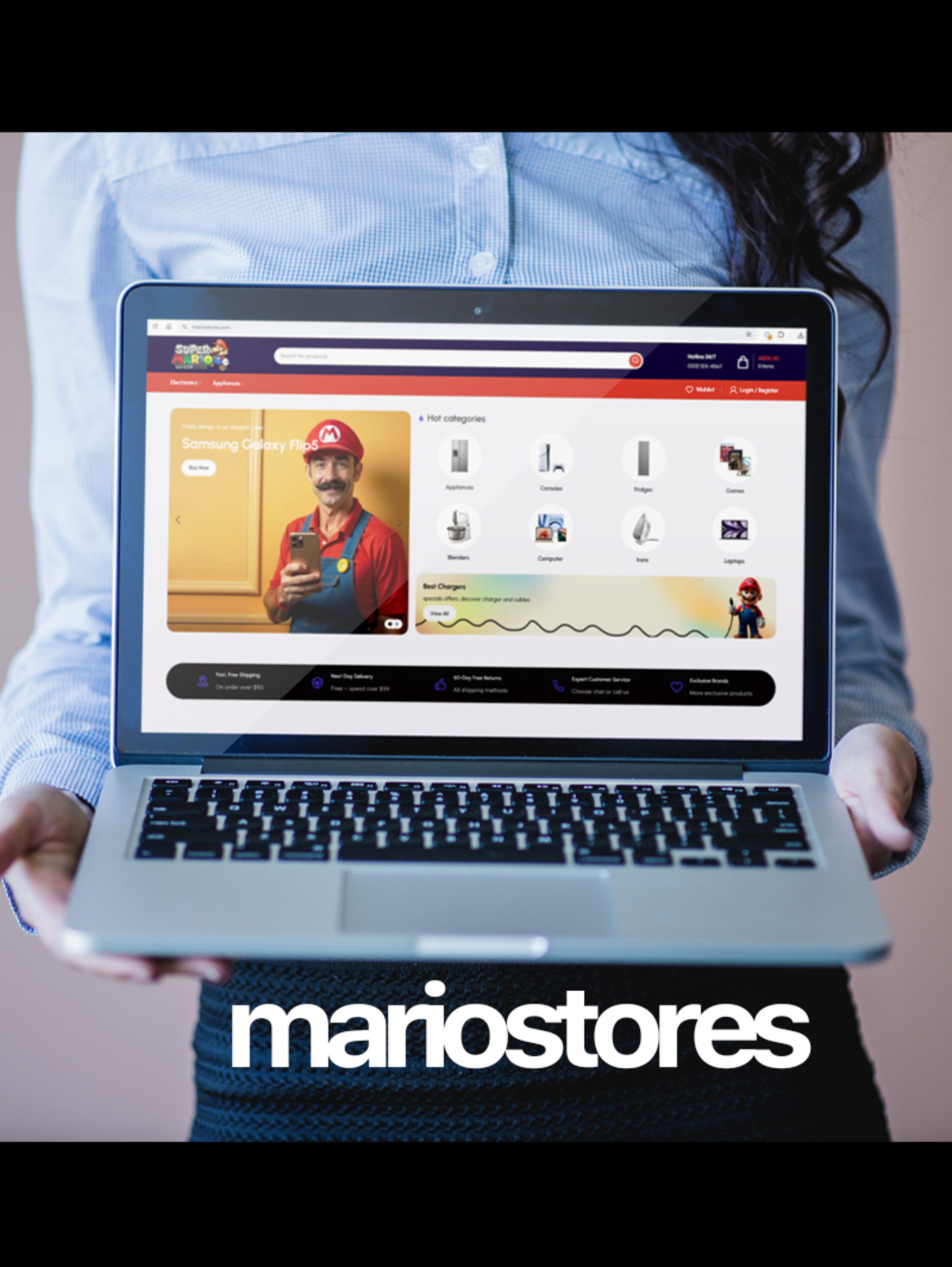 طراحی سایت mario stores